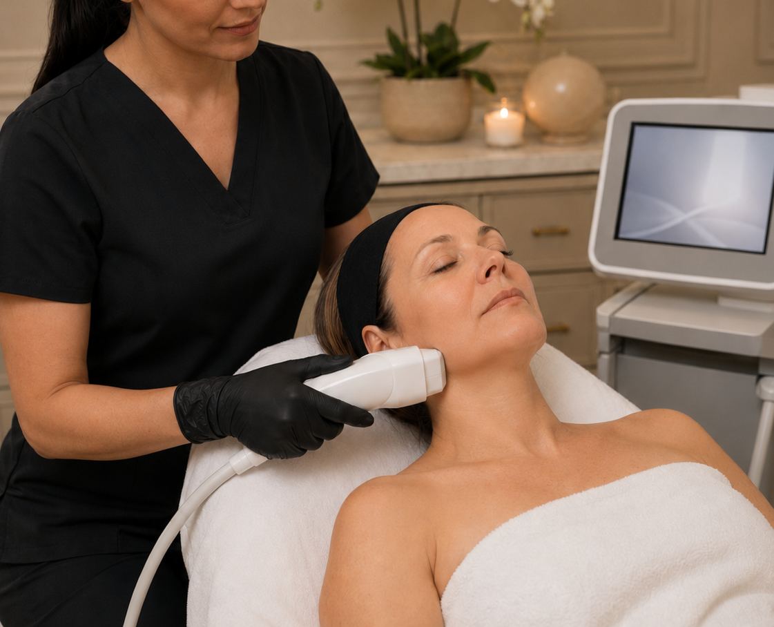 After photo for a skin tightening treatment story